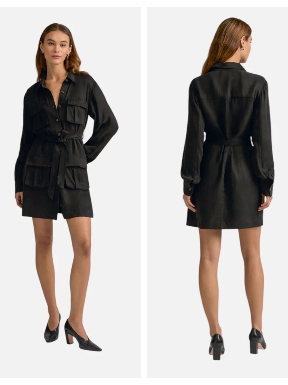 Favorite Daughter The Utility Glamour Black Dress Size Small NWT